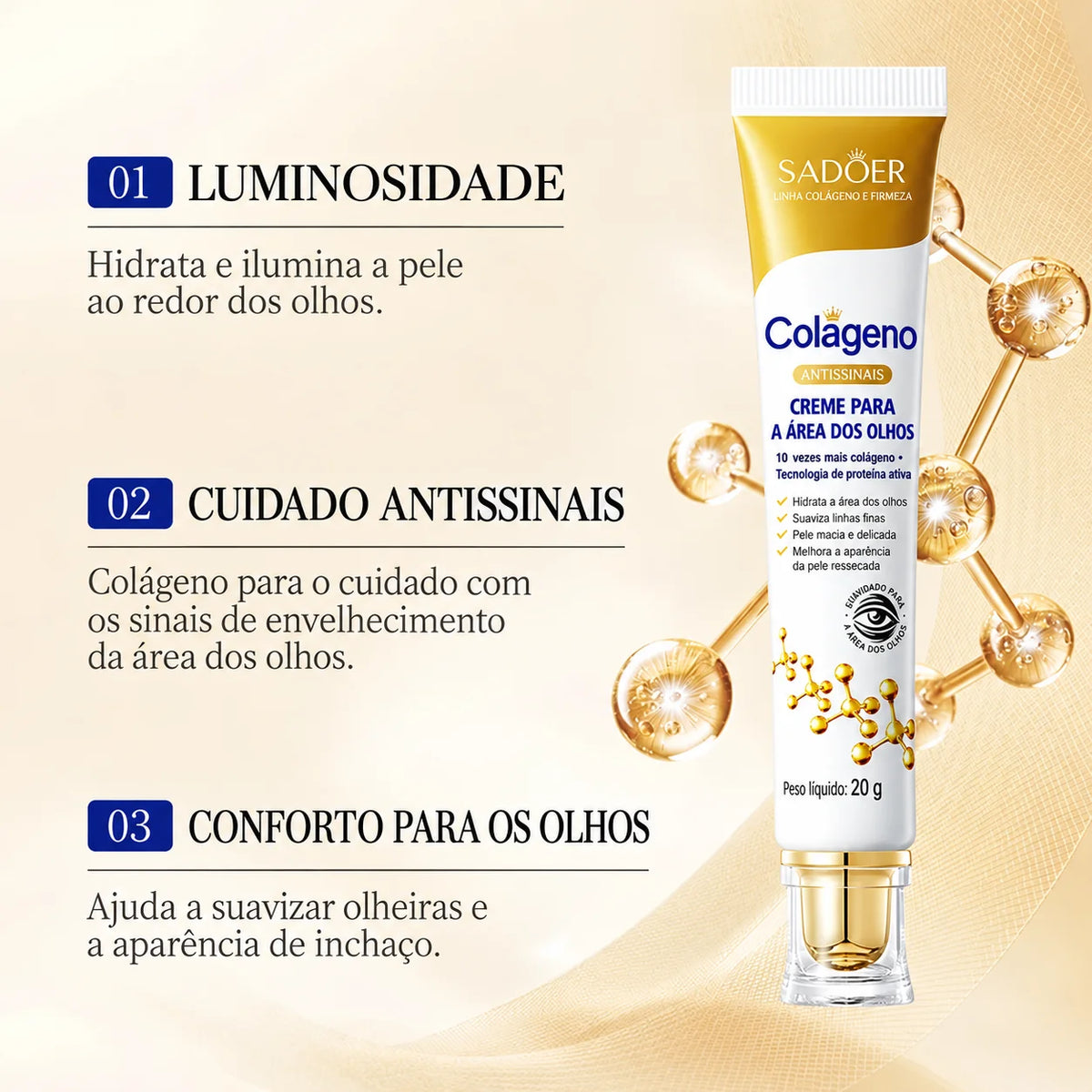 LoveBluum — Creme para os Olhos com Retinol e Colágeno