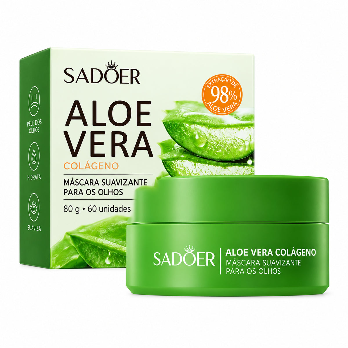 LoveBluum — Máscaras para os Olhos com Aloe Vera e Colágeno · 60 Unidades